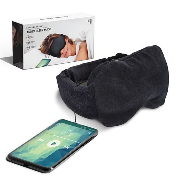 Other Sharper Image Memory Foam Sleep Mask With Speakers In Black